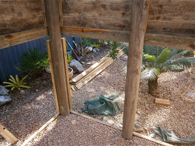 gravel over wire floor