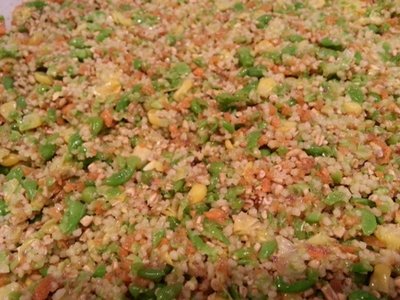 4-15 carrot, peas, corn, vitamins, flax, steel cut oats,couscous chopped.jpg