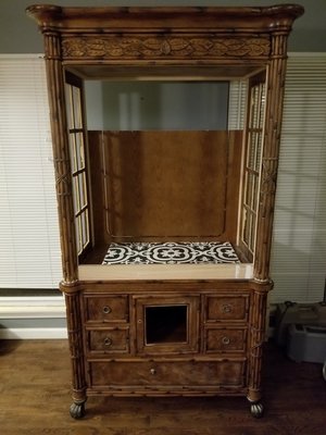 Dry fit of side doors and tile. Will be adding mosaic tile on bottom dresser front and side panels.